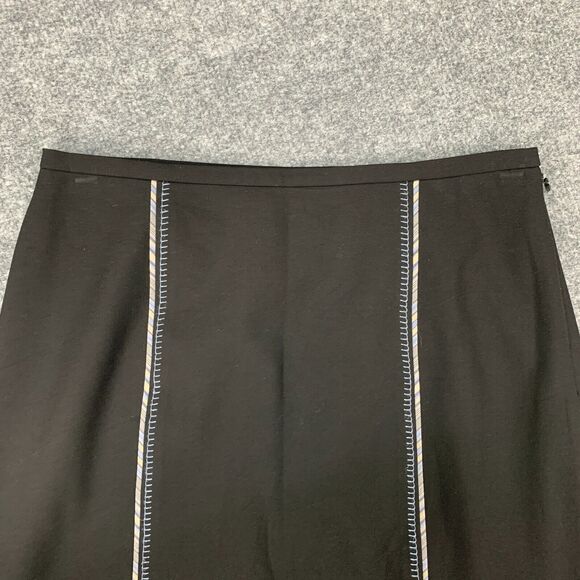 Ann Taylor LOFT Skirt Womens 0 A Line Side Zip Knee Length Lined Contrast Stitch - Picture 3 of 11